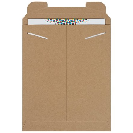 Bsc Preferred 11 x 13-1/2'' Kraft Stayflats Mailers, 100PK BUY00017340